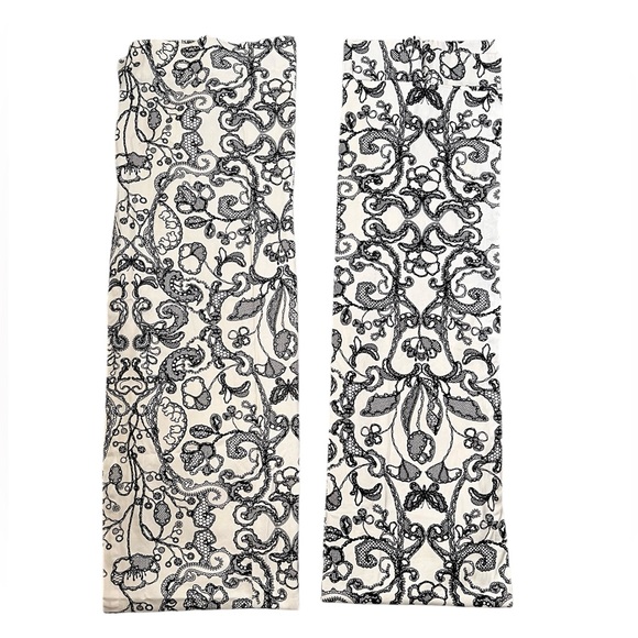 Set Of 2 Floral Heavy Linen Curtain Panels 82” - Picture 3 of 5